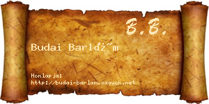 Budai Barlám névjegykártya